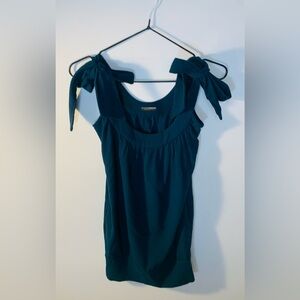 Elegant Teal Sleeveless Top with bows